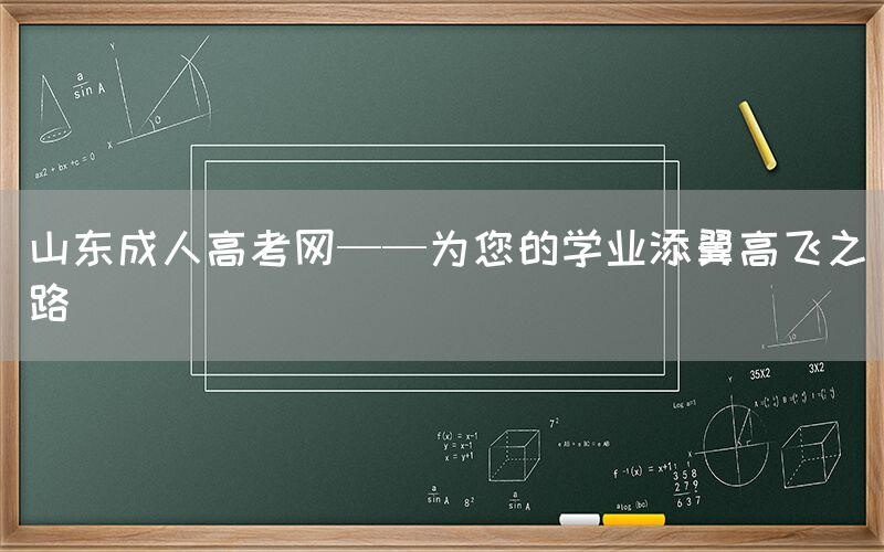 山东成人高考网——为您的学业添翼高飞之路