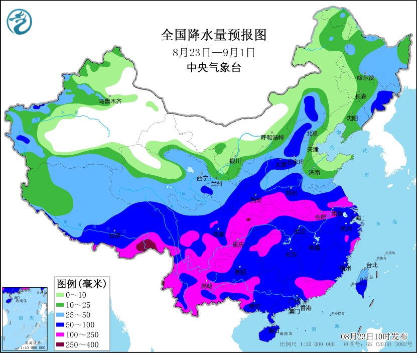 8月23日四川盆地陕西南部等地将有较强降雨  中东部无明显高温天气