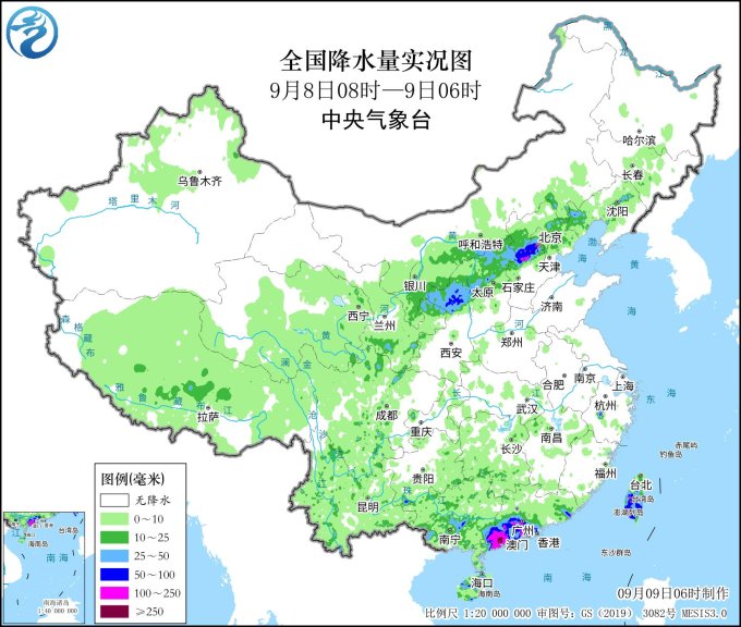 华南南部强降雨持续 华北部分地区有大到暴雨