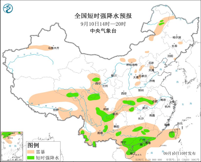 青海四川湖北广西广东等地将有强对流天气