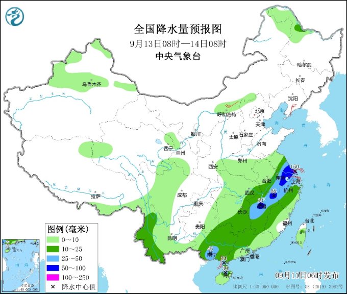 9月11日广西广东强降雨仍将持续 西南地区东部陕南江淮有强降雨(图4)