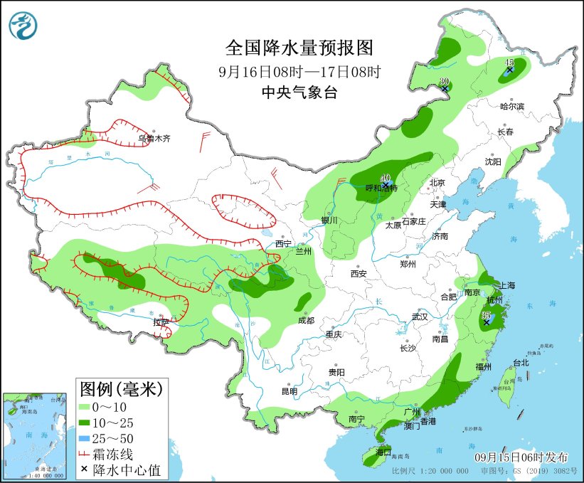 华南东部江南东部仍有较强降水  东北地区将有较明显降水(图3)