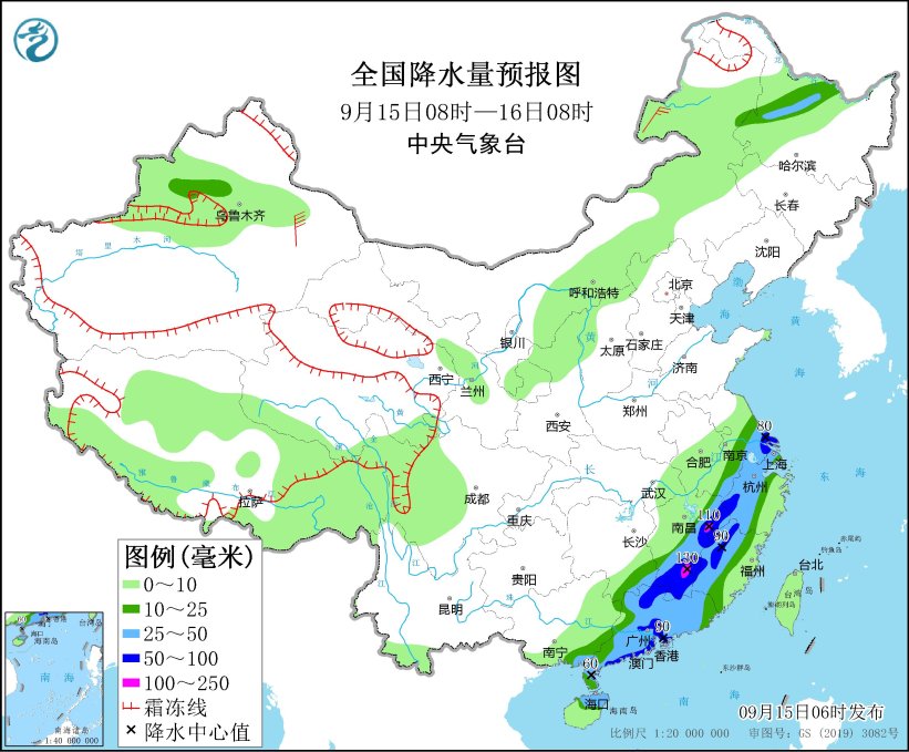 华南东部江南东部仍有较强降水  东北地区将有较明显降水(图2)