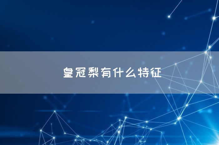 皇冠梨有什么特征(图1)