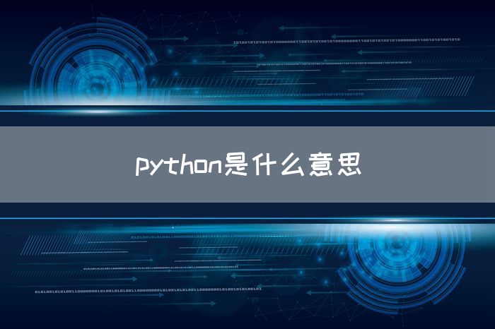 python是什么意思