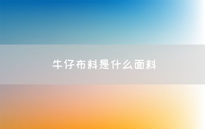 牛仔布料是什么面料(图1)