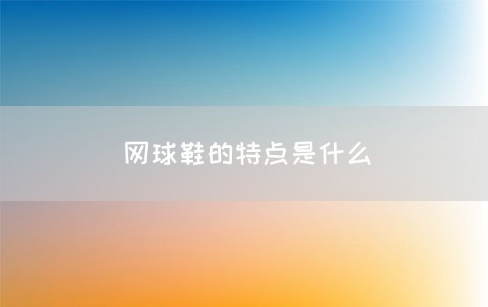 网球鞋的特点是什么(图1)