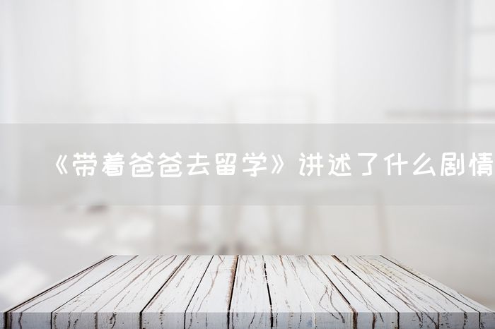 《带着爸爸去留学》讲述了什么剧情