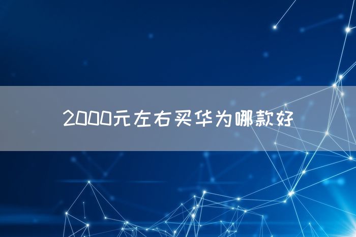 2000元左右买华为哪款好(图1)