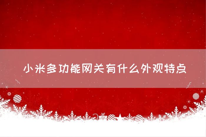 小米多功能网关有什么外观特点