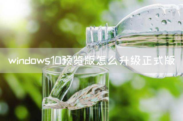 windows10预览版怎么升级正式版(图1)