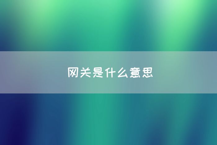 网关是什么意思(图1)