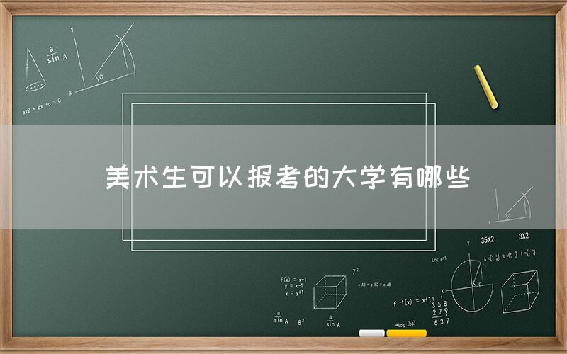 美术生可以报考的大学有哪些(图1)