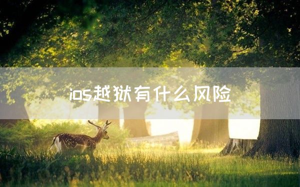 ios越狱有什么风险(图1)