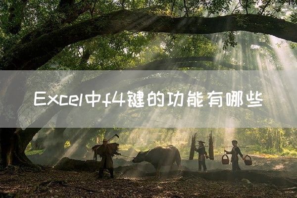 Excel中f4键的功能有哪些(图1)