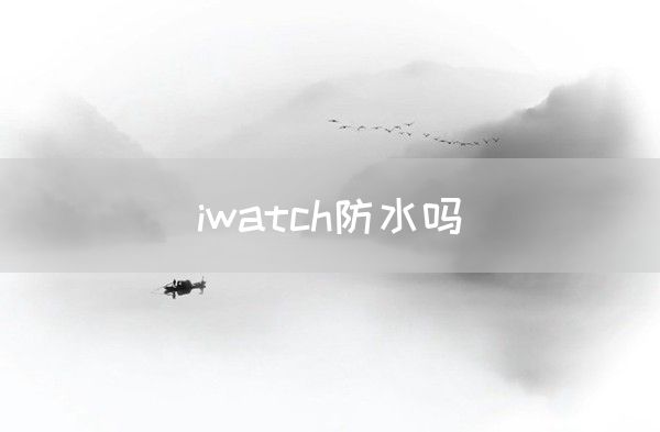 iwatch防水吗(图1)