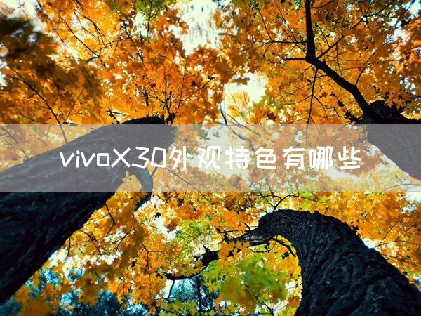 vivoX30外观特色有哪些(图1)