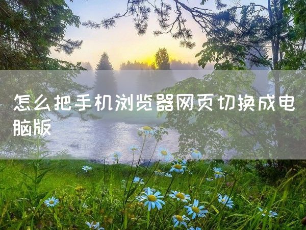 怎么把手机浏览器网页切换成电脑版(图1)