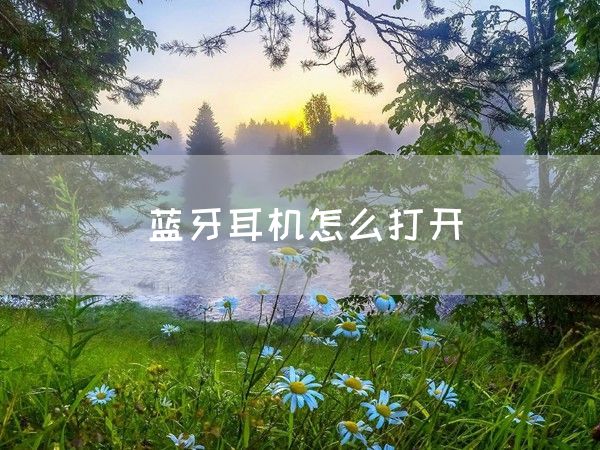 蓝牙耳机怎么打开(图1)