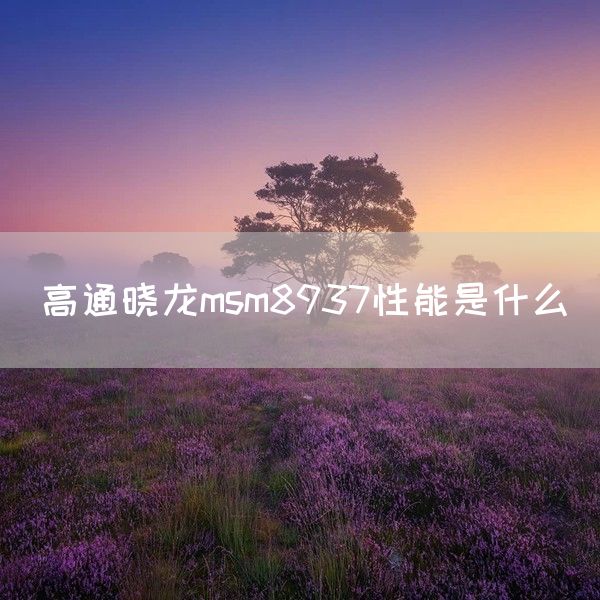 高通晓龙msm8937性能是什么(图1)