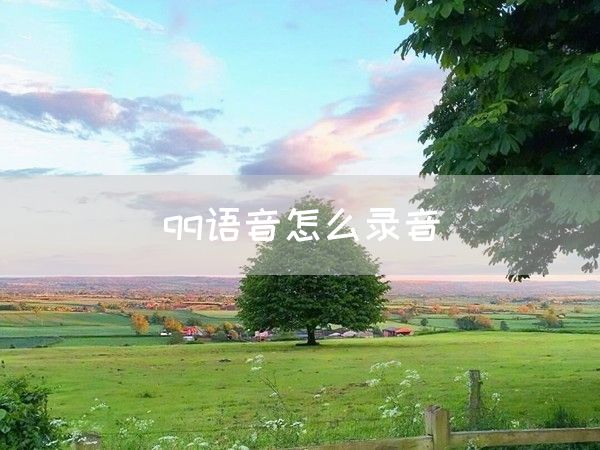 qq语音怎么录音(图1)