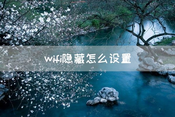 wifi隐藏怎么设置(图1)