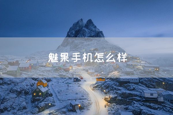 魅果手机怎么样(图1)