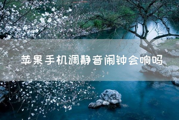 苹果手机调静音闹钟会响吗(图1)