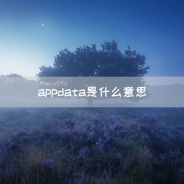 appdata是什么意思(图1)