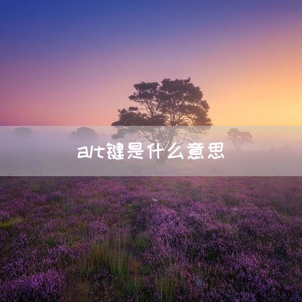 alt键是什么意思(图1)