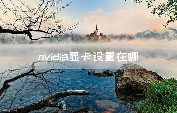 nvidia显卡设置在哪(图1)