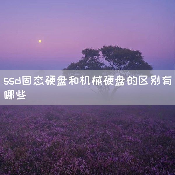 ssd固态硬盘和机械硬盘的区别有哪些(图1)