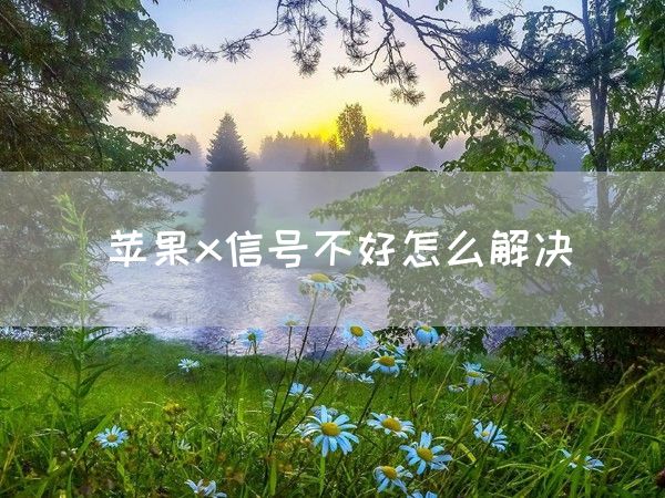 苹果x信号不好怎么解决(图1)