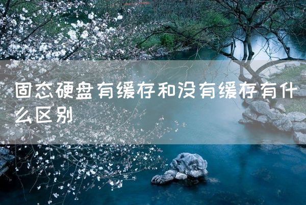 固态硬盘有缓存和没有缓存有什么区别(图1)