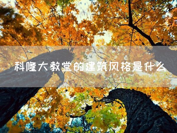 科隆大教堂的建筑风格是什么(图1)