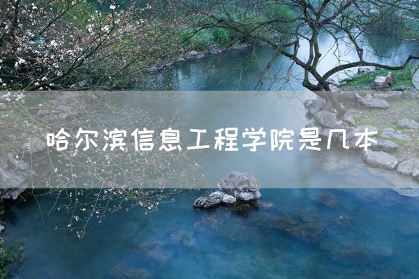 哈尔滨信息工程学院是几本(图1)