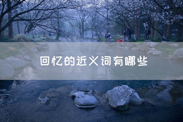 回忆的近义词有哪些(图1)