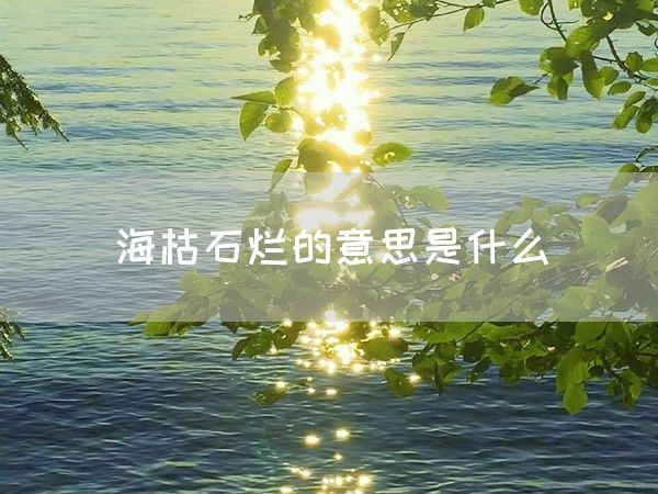 海枯石烂的意思是什么(图1)