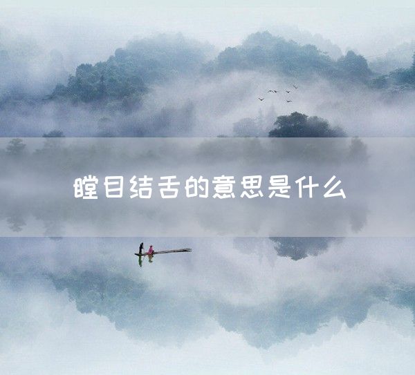 瞠目结舌的意思是什么(图1)