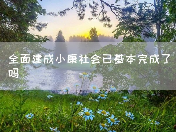 全面建成小康社会已基本完成了吗(图1)