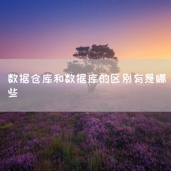 数据仓库和数据库的区别有是哪些(图1)