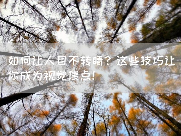 如何让人目不转睛？这些技巧让你成为视觉焦点！(图1)