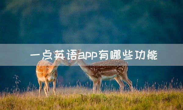 一点英语app有哪些功能(图1)