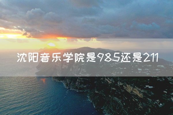 沈阳音乐学院是985还是211(图1)