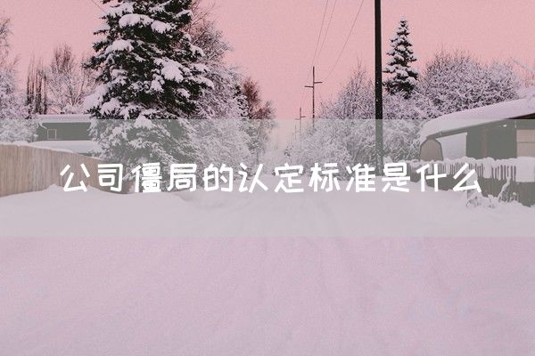 公司僵局的认定标准是什么(图1)